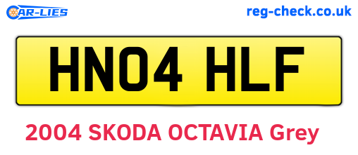 HN04HLF are the vehicle registration plates.