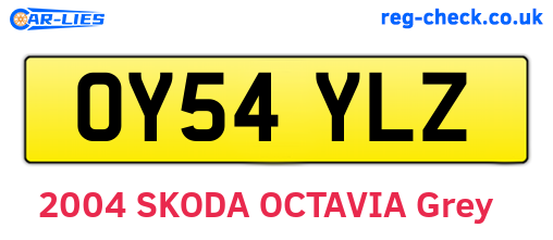 OY54YLZ are the vehicle registration plates.