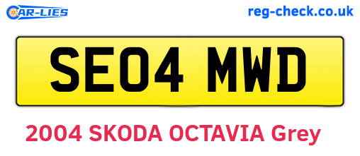 SE04MWD are the vehicle registration plates.