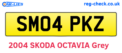 SM04PKZ are the vehicle registration plates.