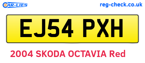 EJ54PXH are the vehicle registration plates.