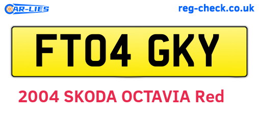 FT04GKY are the vehicle registration plates.