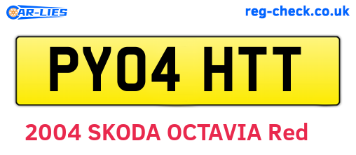 PY04HTT are the vehicle registration plates.