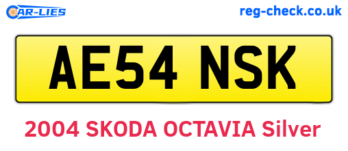 AE54NSK are the vehicle registration plates.