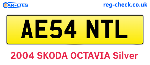 AE54NTL are the vehicle registration plates.