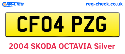 CF04PZG are the vehicle registration plates.