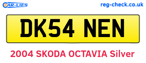 DK54NEN are the vehicle registration plates.