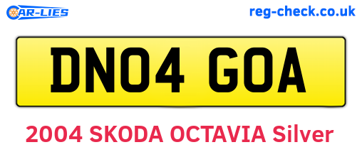 DN04GOA are the vehicle registration plates.