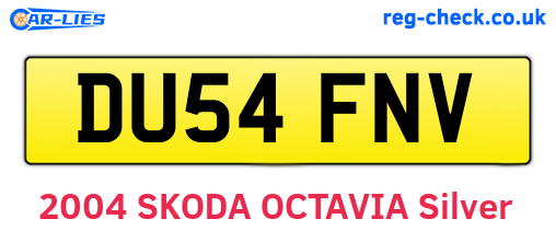 DU54FNV are the vehicle registration plates.