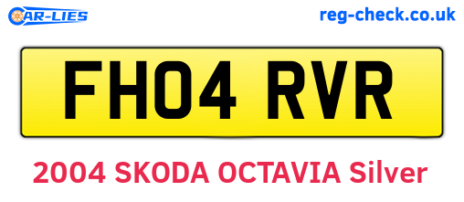 FH04RVR are the vehicle registration plates.