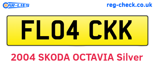 FL04CKK are the vehicle registration plates.