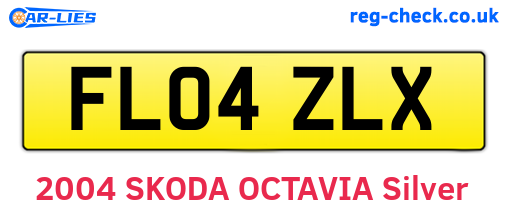 FL04ZLX are the vehicle registration plates.