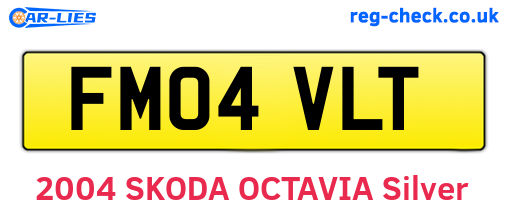 FM04VLT are the vehicle registration plates.