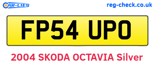 FP54UPO are the vehicle registration plates.