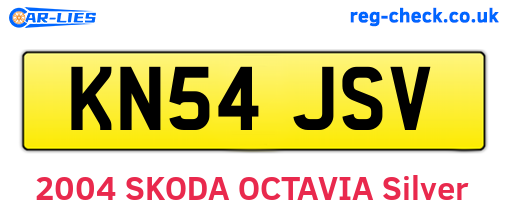 KN54JSV are the vehicle registration plates.