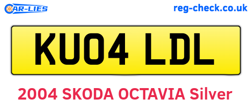 KU04LDL are the vehicle registration plates.