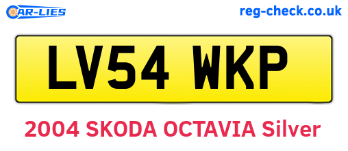 LV54WKP are the vehicle registration plates.