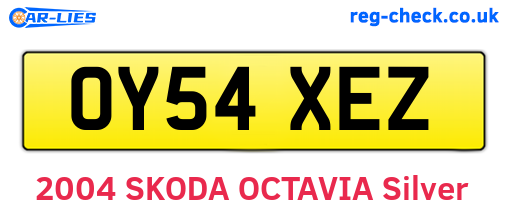 OY54XEZ are the vehicle registration plates.