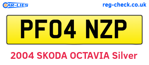 PF04NZP are the vehicle registration plates.