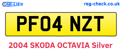 PF04NZT are the vehicle registration plates.