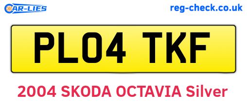 PL04TKF are the vehicle registration plates.