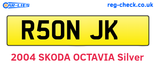 R50NJK are the vehicle registration plates.