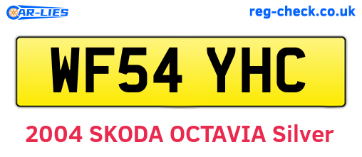 WF54YHC are the vehicle registration plates.