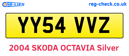 YY54VVZ are the vehicle registration plates.