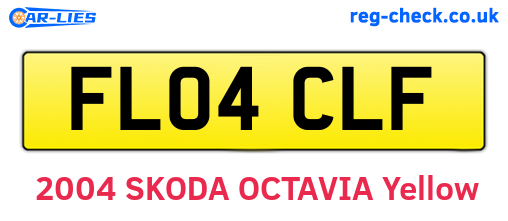 FL04CLF are the vehicle registration plates.
