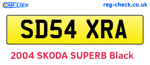 SD54XRA are the vehicle registration plates.