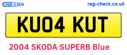 KU04KUT are the vehicle registration plates.
