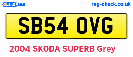 SB54OVG are the vehicle registration plates.