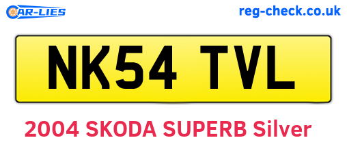 NK54TVL are the vehicle registration plates.