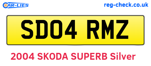 SD04RMZ are the vehicle registration plates.