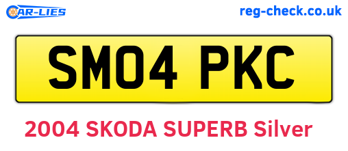 SM04PKC are the vehicle registration plates.