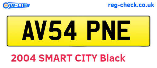 AV54PNE are the vehicle registration plates.