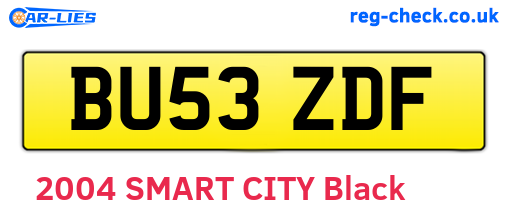 BU53ZDF are the vehicle registration plates.