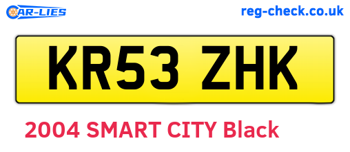KR53ZHK are the vehicle registration plates.
