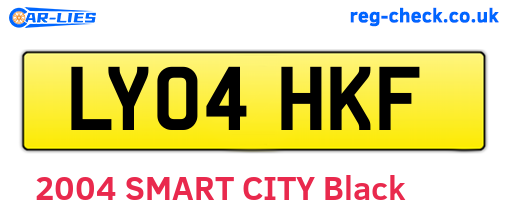 LY04HKF are the vehicle registration plates.