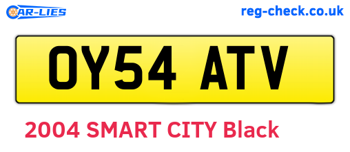 OY54ATV are the vehicle registration plates.