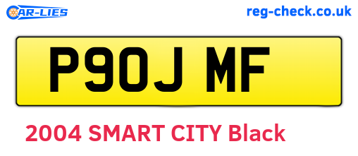 P90JMF are the vehicle registration plates.