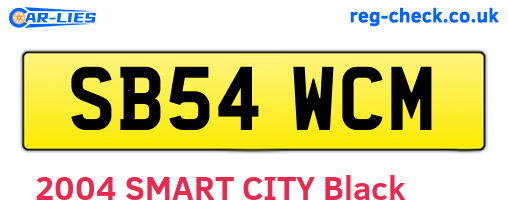 SB54WCM are the vehicle registration plates.