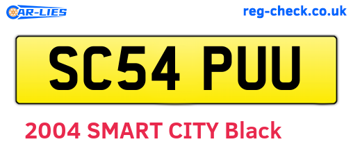 SC54PUU are the vehicle registration plates.