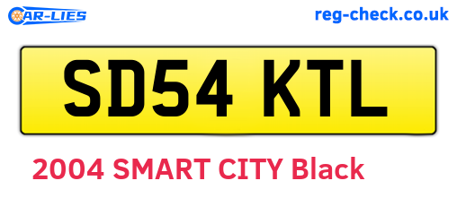 SD54KTL are the vehicle registration plates.