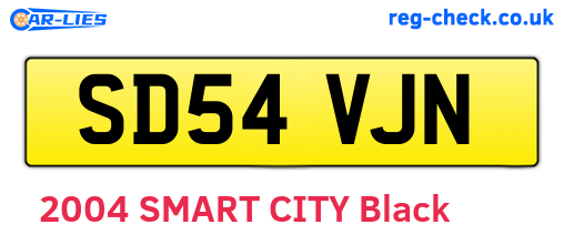 SD54VJN are the vehicle registration plates.