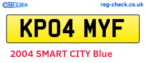 KP04MYF are the vehicle registration plates.