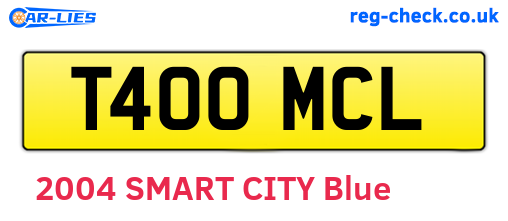 T400MCL are the vehicle registration plates.