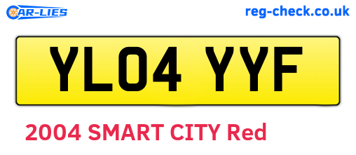 YL04YYF are the vehicle registration plates.