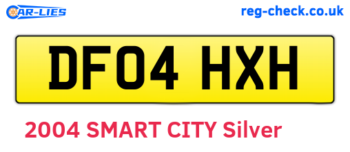 DF04HXH are the vehicle registration plates.