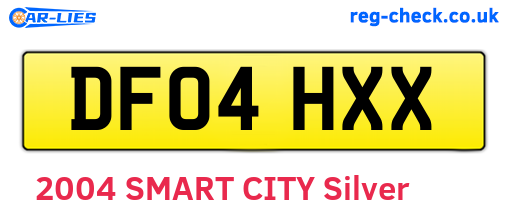 DF04HXX are the vehicle registration plates.